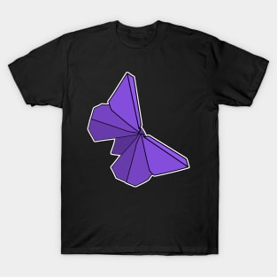 Night Moth Butterfly Origami Sticker Style Design T-Shirt